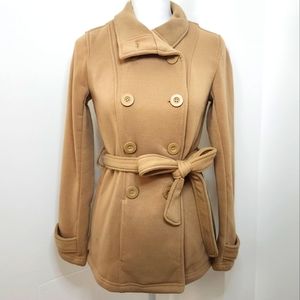 Beige Double Breasted Coat S